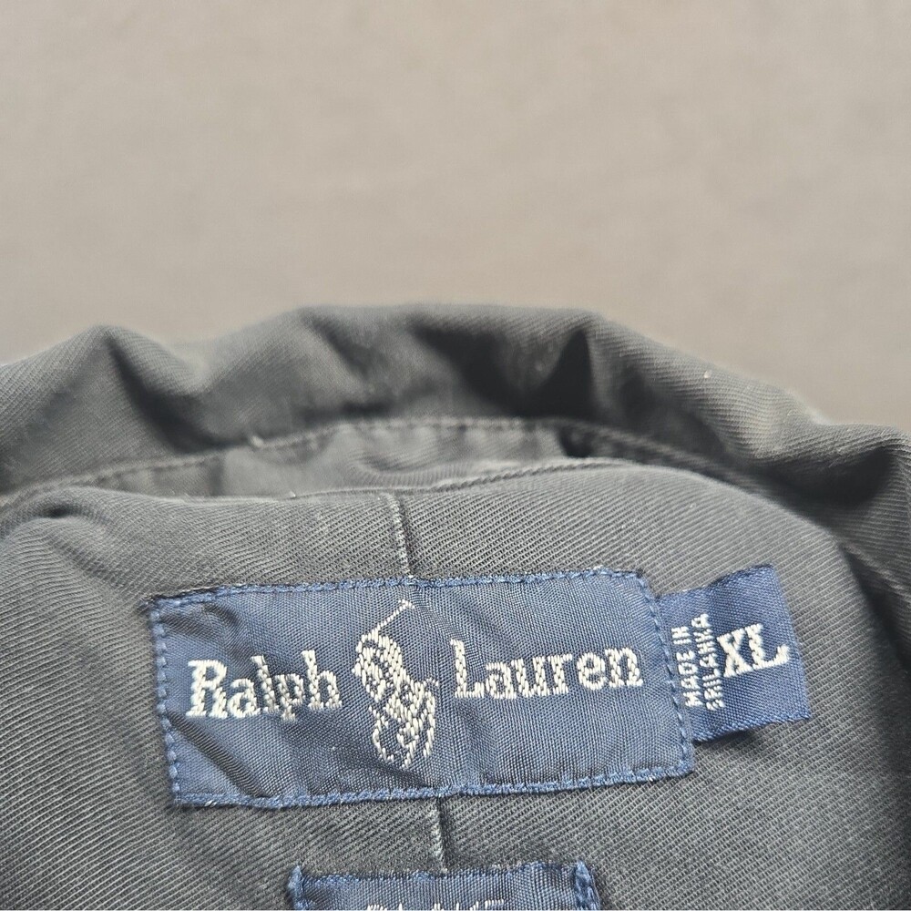 Vintage Polo Ralph Lauren Men's Blake Cotton Shirt XL  Black Classic Red Pony - Picture 4 of 12